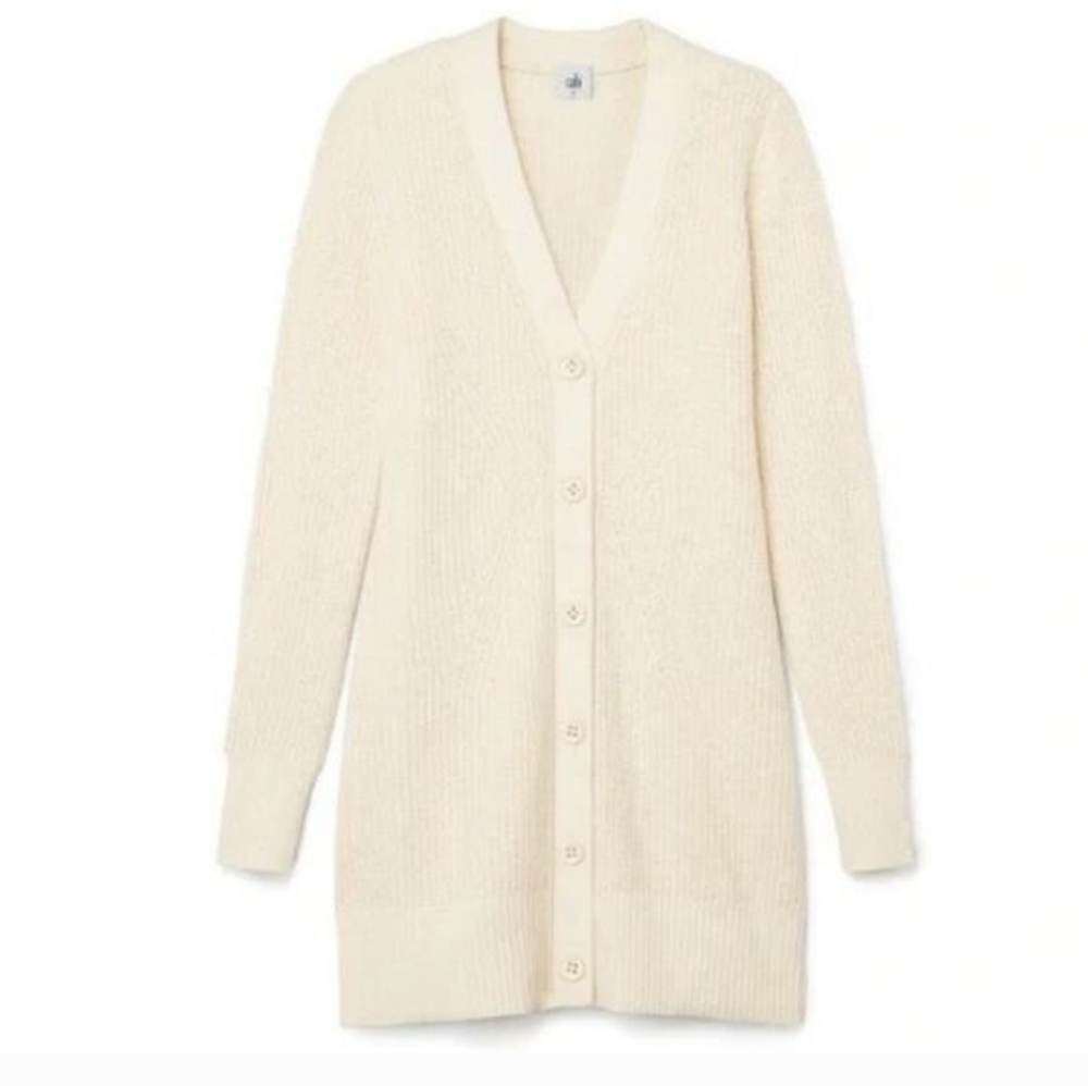 CAbi 4099 Book Club Long Cardigan SzXL Cream